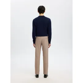 Selected Anzughose "SLH175-SLIM ROBERT FLEX PANTS NOOS", Herren, Gr. 33, Länge 34, sand, Web, Obermaterial: 67% Polyester, 29% Viskose, 4% Elasthan, unifarben, slim fit knöchellang, Hosen Anzughose