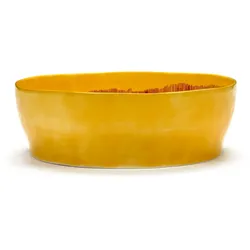 Serax - Feast Salatschale, yellow / red stripes