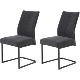 Hela Esszimmerstuhl Dagmar Cord grau 2er Set