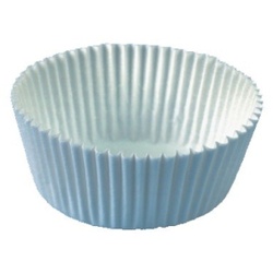 Papstar Backförmchen, Ø 5 cm, Höhe: 2,5 cm, weiss, 1 Packung = 200 Backförmchen