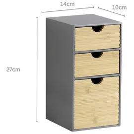 KESPER Organizer 14 x 16 x 27 cm 1-tlg. Grau/Natur