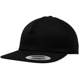 Flexfit Unstructured 5-Panel Snapback Cap, Black, one Size