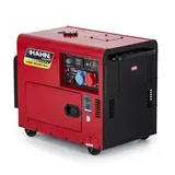 HAHN & SOHN Diesel Stromerzeuger 6,5 kW - 230V/400V – Leiser Notstromaggregat mit 15L Tankvolumen & E-Start – Für Industrie, Gewerbe & Notstromversorgung, 97 dB/A, Diesel Generator