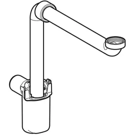 Geberit Tauchrohrsiphon G 1 1/4, 32mm, Raumsp., f WT, Abg h, we