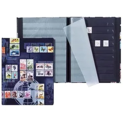 Pagna® 30100-15 Briefmarkenalbum "Porto" - A5, 16 Seiten, schwarze Blätter