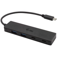 iTEC i-tec Metall 4-port USB 3.0 2X USB-C mit 19cm USB-C Kabel