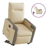 vidaXL Relaxsessel mit Aufstehhilfe Elektrisch Creme Stoff