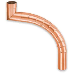 Gliederbogen Grömo Kupfer Ø100mm, gepresst, verschiedene Größen (Ausführung: Länge 1600-1695mm)