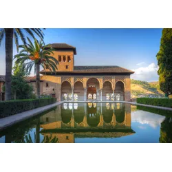 Fototapete PAPERMOON "ARCHITEKTUR-ALHAMBRA PALAST GRANADA", bunt, B:4,50m L:2,80m, Vlies, Tapeten