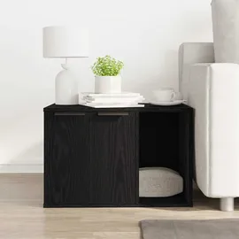vidaXL Katzenklo Schwarz Eichen-optik 60x40x40 cm Holzwerkstoff