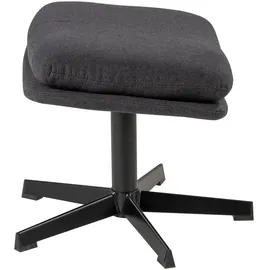 Home4You Relaxsessel mit Hocker, Dunkelgrau - Webstoff - mit Hocker - drehbar