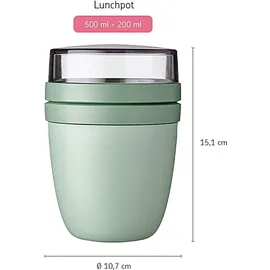 Mepal | Ersatz Kombideckel | Vivid Mauve | passend für Lunchpot, Fruitpot & Snackpot | inklusive Dichtungsring | ideale Ergänzung zu deinem Lunchpot