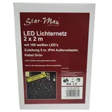 Star-Max LED Lichternetz 2 x 2 Meter mit 160 klaren