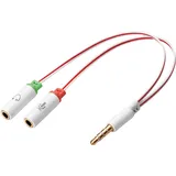 Sandberg 508-59 - Audio-splitter (2 X 3,5 Mm/3,5 Mm), Weiß