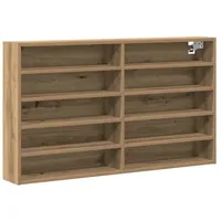 VidaXL Vitrinenschrank Artisan Eiche 100x15x58 cm Holzwerkstoff