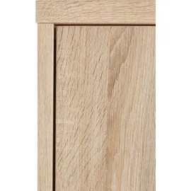 Priess Schrankbett PRIESS "Ancona", braun (struktureichefarben hell), H:211cm, Schrankbetten, mit Regal und LED-Beleuchtung