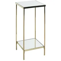 Haku-Möbel HAKU Möbel Beistelltisch rechteckig Glas gold 28,0 x 28,0 x 66,0 cm, 1 St.