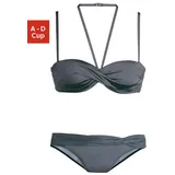 LASCANA Bügel-Bandeau-Bikini Damen Grau 34 Cup B