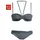 LASCANA Bügel-Bandeau-Bikini Damen Grau 34 Cup B