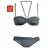 LASCANA Bügel-Bandeau-Bikini Damen Grau 34 Cup B