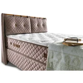 Bambi Boxspringbett 140x200 mit Matratze Bamboo Sleep Set Stauraum 7-Komfortzonen H3 Polsterbett 140 x 200 Doppelbett 140 x 200