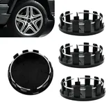 Woniyal 4 Stück Nabendeckel Radnabenkappen für Iveco Daily 2014-2025, Felgendeckel Radnabenabdeckung Felgenkappen Nabenkappe Center Cap Auto Zubehör,Black-OD:54mm ID:52mm