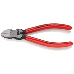 KNIPEX Seitenschneider für Kunststoff, gerade, ohne Facette, mit Öffnungsfeder