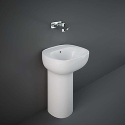 Standwaschbecken rechteckig  540mm x 440mm ohne Hahnloch Glanz-Weiß – RAK Illusion x Hudson Reed