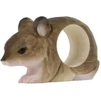 WILDLIFEGARDEN Wildlife Garden WG4567 Serviettenring Maus - Handgeschnitzter Serviettenring