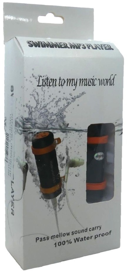 MP3 Player fürs Schwimmen 4GB Musikwiedergabegerät Unterwasser Kopfhörer schwarz