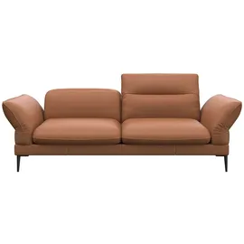 flexlux Couch Leder 3-Sitzer Braun