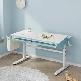 [en.casa] Kinderschreibtisch Kuosa Blau / Weiß