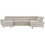 U N O Sports uno Wohnlandschaft aus Echtleder ¦ creme ¦ Maße (cm): B: 315 H: 90 T: 208.0