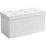 Songmics Sitzbank Polsterbank Weiß 76 x 0 x 0 cm