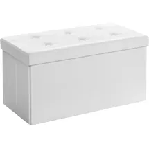 Songmics Sitzbank Polsterbank Weiß 76 x 0 x 0 cm