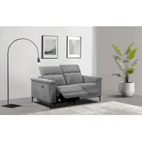 2-Sitzer PLACES OF STYLE "Lund in Cord, mit manueller o. elektrischer", grau, B:160cm H:97cm T:100cm, 100% Polyester, Sofas, Relaxfunktion, USB-A, Kopfteilverstellung, Breite 160 cm