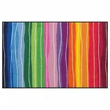 SALONLOEWE Fußmatte waschbar Pure Style Wavy Lines Bunt 75x120 cm Läufer Wohn-Teppich Wellen rutschfest