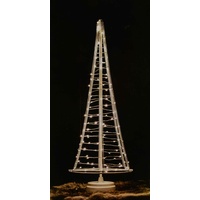 Christmas United LED Weihnachtsbaum SANTA TREE in silber-weiß 32cm batteriebetrieben
