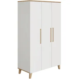 Paidi Kleiderschrank Oscar 124 x 206 x 56 cm Weiß