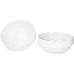 TOMMY 2er Set Schale 17,5cm stapelbar weiß Porzellan