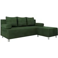 Mirjan24 Schlafsofa, Grün, Textil, 3-Sitzer, L-Form,Rechteckig, 192x80 cm, Wohnzimmer, Sofas & Couches, Wohnlandschaften, Ecksofas