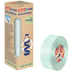 tesa tesafilm® ECO & CRYSTAL Klebefilm transparent 19,0 mm x 10,0 m 8 Rollen