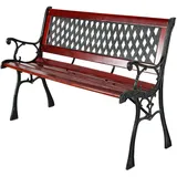 INDA-EXCLUSIV Gartenbank 125 x 52 x 74 cm Braun/Schwarz