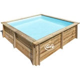 Gre Holzpool City 225 x 225 cm + Zubehör Set, 68 cm hoch