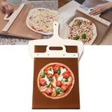 Sliding Pizza Peel,Sliding Pizza Shovel, der die Pizza überträgt,Pizzaschieber aus hellem Holz zum Backen, 19,7 x 11,8 Zoll