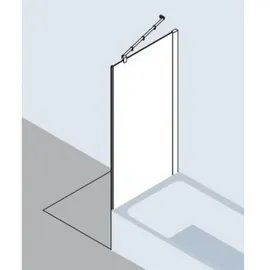 Kermi Pasa XP Seitenwand verkürzt neben Badewanne PXTVD090171PK 90x175cm, silber mattglanz, ESG klar Clean
