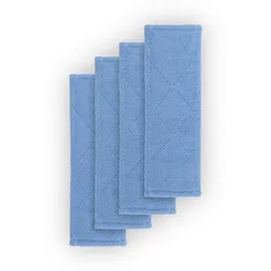 Ersatzbezug ( 4 Stück ) für Bodenwischer 40cm - Mikrofaser Wischbezug, für alle gängigen Klapphalter - Flachwischer Bezug für alle glatten Bodenarten
