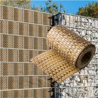 nyvi Sichtschutzstreifen 255 x 19 cm Braun und Beige Polyrattan 10 St.