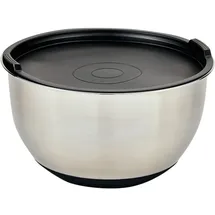 KESPER Rührschüssel mit Deckel 90895 Silber, Schwarz