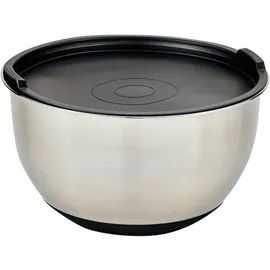 KESPER Rührschüssel mit Deckel 90895 Silber, Schwarz